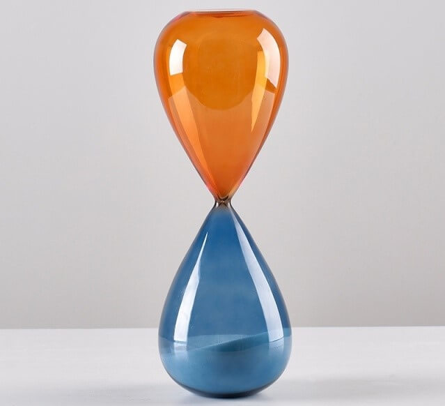 EQLEF Sanduhr – 16 Cm Groß, 5-Minuten-Laufzeit, Blau, Aus Acryl & Glas