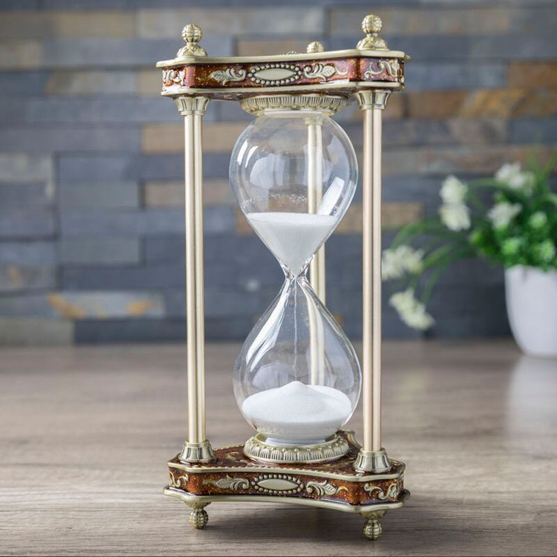 SAMLONG Sanduhr 30 Minuten - Große Vintage-Timer Aus Metall Für Deko, Küche & Meditation